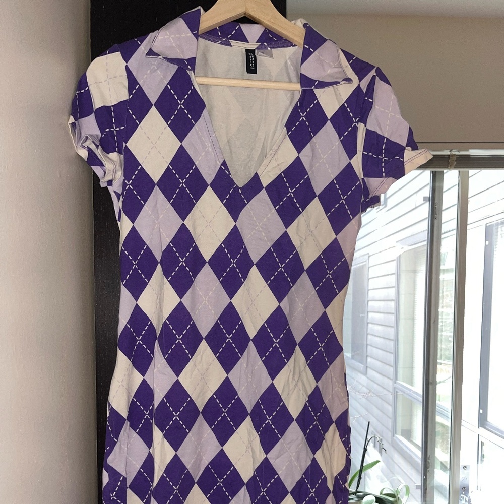 LIKE NEW | H&M Diamond/Checkered Pattern Body-con Dress